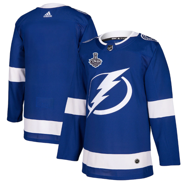 Men's Tampa Bay Lightning Blank 2021 Blue Stanley Cup Final Bound Stitched Jersey